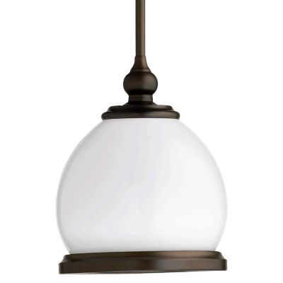 Schoolhouse Pendant No. 800 with Trim by Quorum International - Starlight Lighting USA and Canada